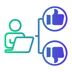 Obraz premium feedback Line Gradient Icon