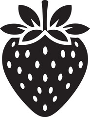 silhouette of a strawberry vector, strawberry illustration, strawberry vector