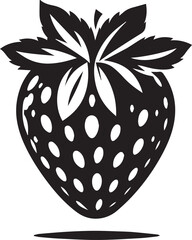 silhouette of a strawberry vector, strawberry illustration, strawberry vector