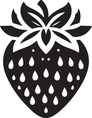 silhouette of a strawberry vector, strawberry illustration, strawberry vector