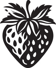 silhouette of a strawberry vector, strawberry illustration, strawberry vector