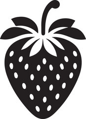 silhouette of a strawberry vector, strawberry illustration, strawberry vector