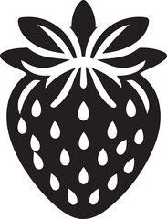 silhouette of a strawberry vector, strawberry illustration, strawberry vector