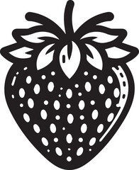 silhouette of a strawberry vector, strawberry illustration, strawberry vector
