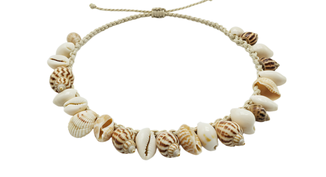 Seashell necklace handmade jewelry