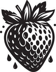 silhouette of a strawberry vector, strawberry illustration, strawberry vector