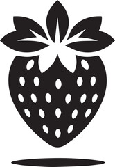 silhouette of a strawberry vector, strawberry illustration, strawberry vector