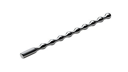 Metallic Cocktail Stirrer: A close-up shot of an elegant, shiny cocktail stirrer, its metallic surface reflecting the light, embodying sophistication.