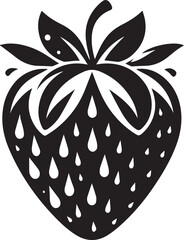 silhouette of a strawberry vector, strawberry illustration, strawberry vector