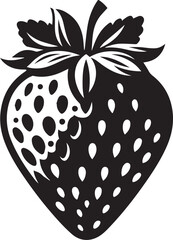 silhouette of a strawberry vector, strawberry illustration, strawberry vector