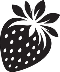 silhouette of a strawberry vector, strawberry illustration, strawberry vector