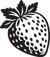 silhouette of a strawberry vector, strawberry illustration, strawberry vector