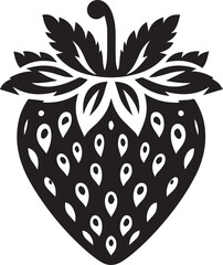 silhouette of a strawberry vector, strawberry illustration, strawberry vector
