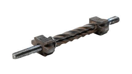 Artisanal Metal Bolt: This striking image presents an intricate, twisted metal bolt. The image showcases an industrial design piece, exuding strength and detail.