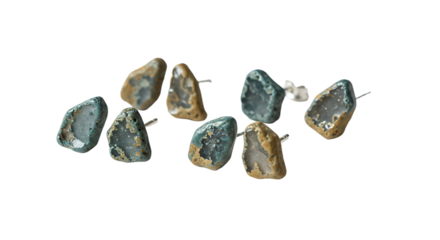 Handmade stone stud earrings