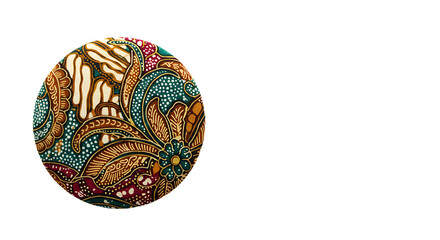 Decorative batik button