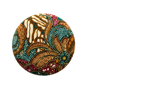 Decorative batik button