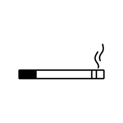 cigarette icon or logo isolated sign, vector flat black simple illustration for web and app..eps