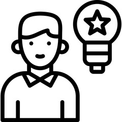ideologi icon illustration design with outline