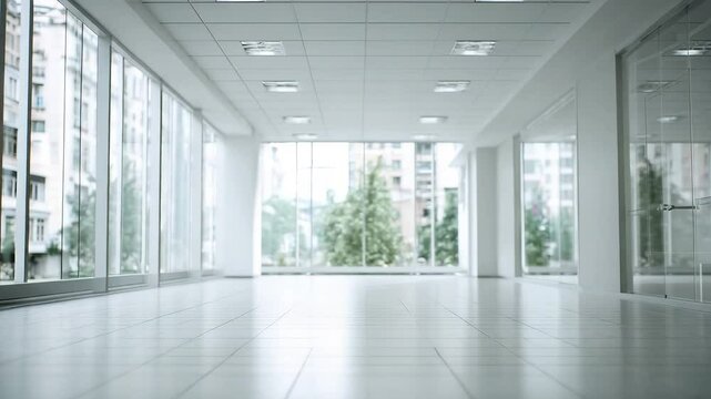 empty white clean office room