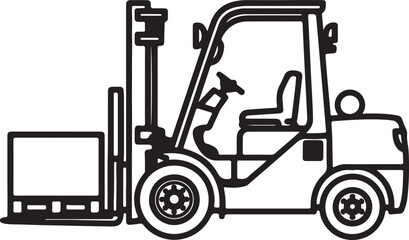 Forklift truck lifting pallet industrial