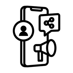 influenecer Line Icon