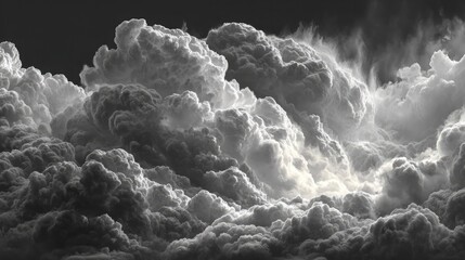 Transparent black clouds isolated on PNG background, stormy dark cloud elements ideal for compositing, surreal sky edits, or dramatic visual effects