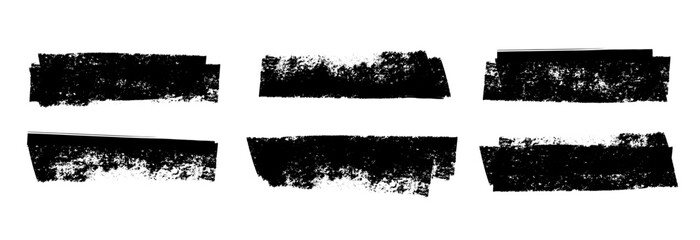 Set of Grunge Brush strokes , Paintbrush Grunge design elements, Hand drawn Grunge texture, text box backgrounds vector illustrator