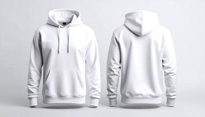 Blank white hoodie mockup