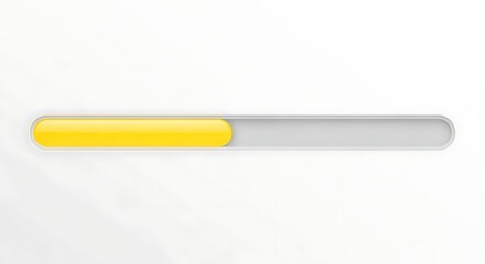 Loading Bar Graphic with Yellow Segment Progress Concept