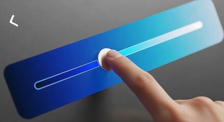 Adjusting a Slider with Finger for Precision Control