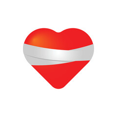 Fototapeta premium Vector illustration of heart. EPS 10 format