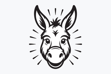 cartoon donkey illustration Vector
