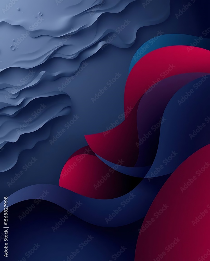 Poster abstract fluid gradient background with flowing smooth wave shape layers
