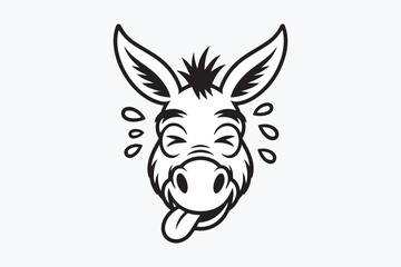 cartoon donkey illustration Vector