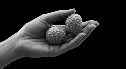 Hand shows and holds human Pineal gland.