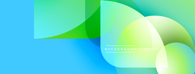 Abstract fluid shapes, vibrant colors blend. Modern design, smooth gradients create dynamic visual effect. Background features text element.