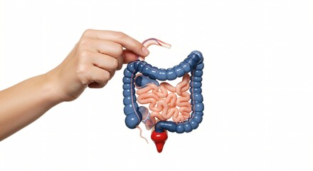 Hand shows and holds the Appendix 