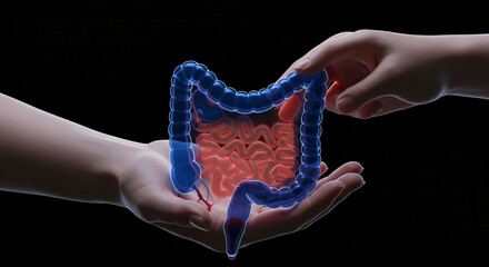 Hand shows and holds the Appendix 