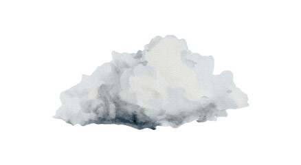 Watercolor cloud illustration isolated on a white background