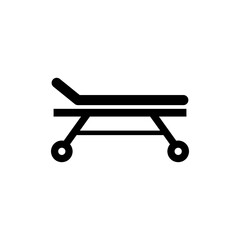 stretcher icon isolated sign symbol vector, flat black simple illustration for web and app..eps