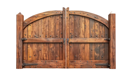 Wooden Gate isolate on transparency background