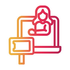 influencer Line Gradient Icon