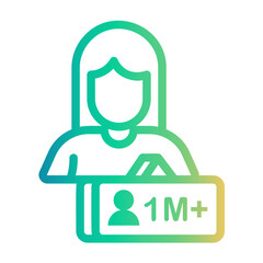 influencer Line Gradient Icon