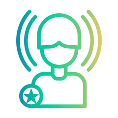 influencer Line Gradient Icon