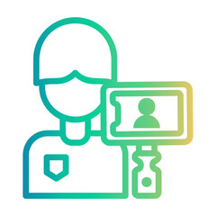influencer Line Gradient Icon