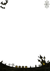 ハロウィン　かぼちゃ　フレーム　イラスト