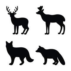 silhouettes of animals