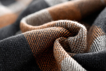 Black And Brown Scottish Tartan Plaid Textile Pattern