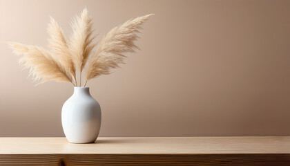 Elegant Vase with Pampas Grass